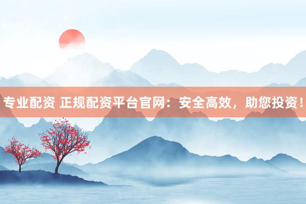 专业配资 正规配资平台官网：安全高效，助您投资！