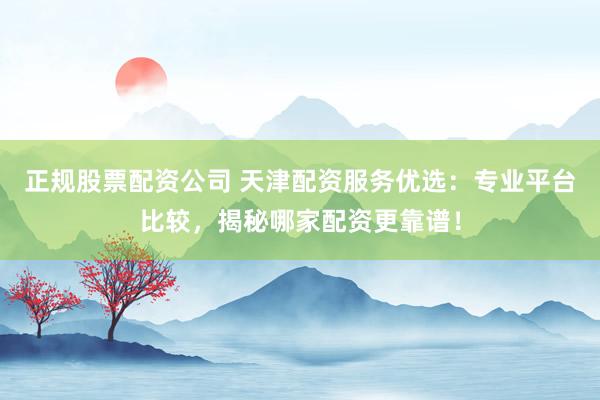 正规股票配资公司 天津配资服务优选：专业平台比较，揭秘哪家配资更靠谱！